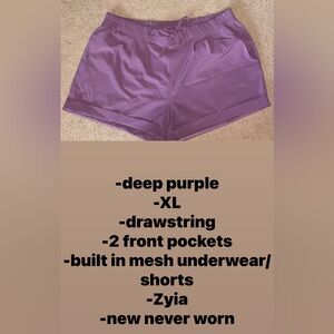 ZYIA Purple Shorts